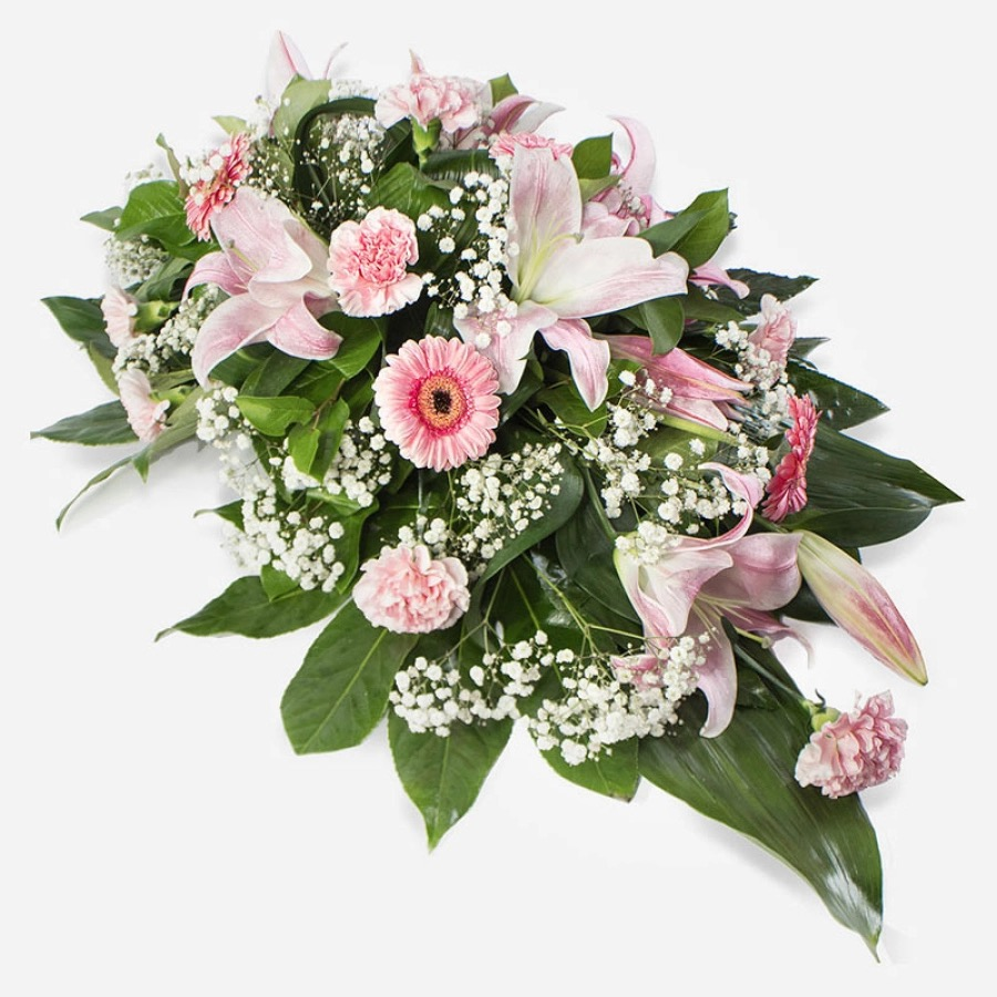 Pink and white 2ft single ended spray