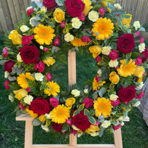 Circle Of Blooms Large Floral Wreath ❀