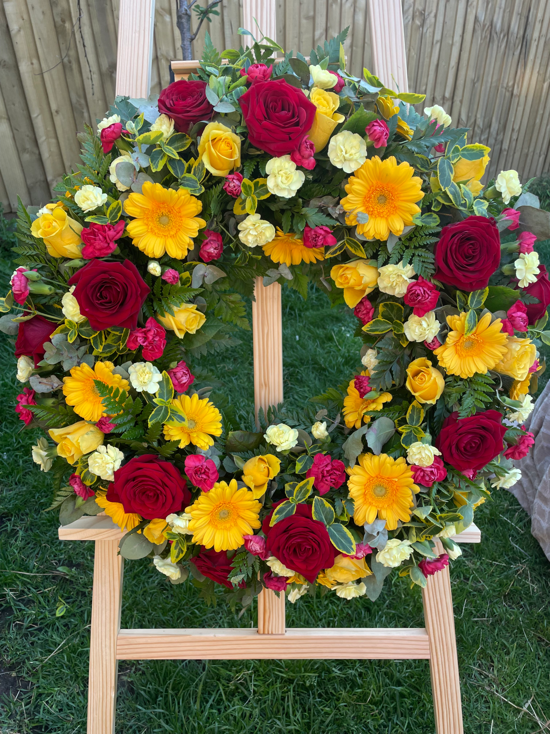 Circle Of Blooms Large Floral Wreath ❀